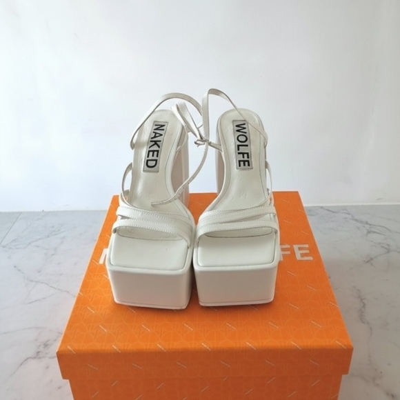 Naked Wolfe White Platform Heels - Picture 8 of 8